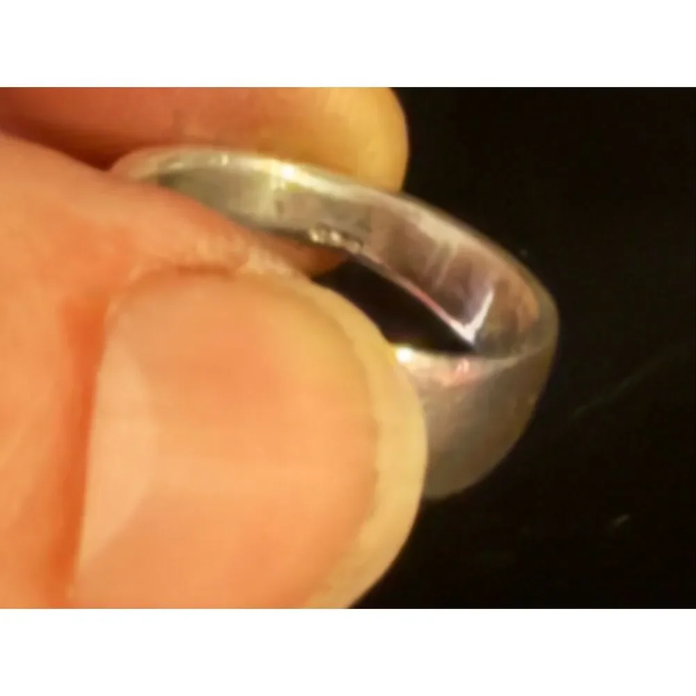 Blue Sapphire and Sterling Silver Ring, size 8, NEW, Handmade